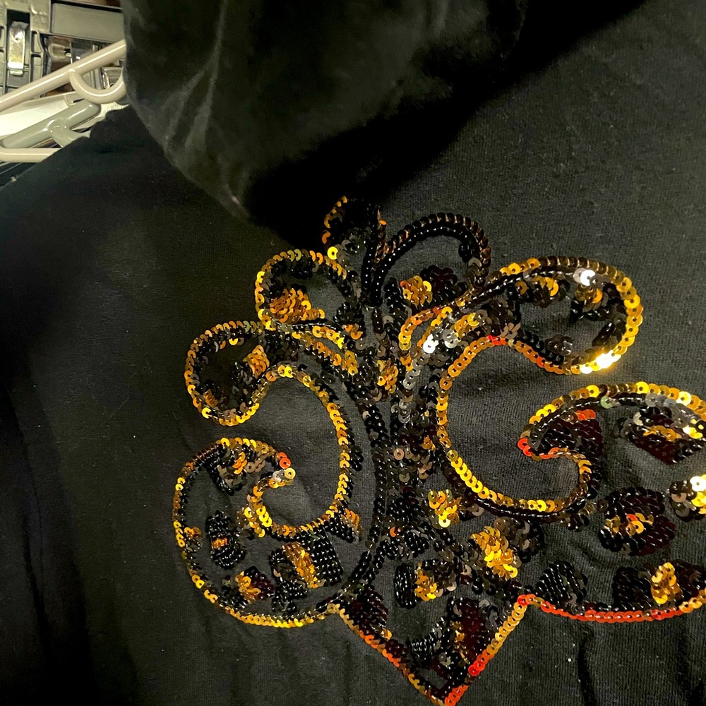 Dereon Black Hoodie with Gold Logo